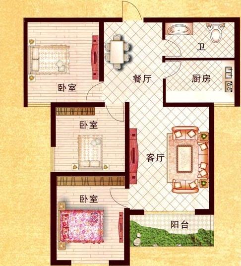 九都明郡装修户型图