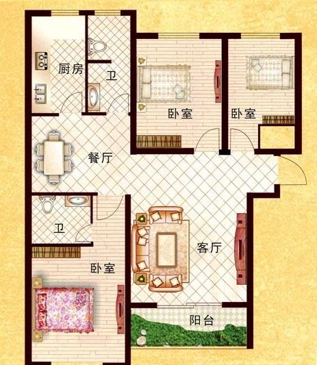 九都明郡装修户型图