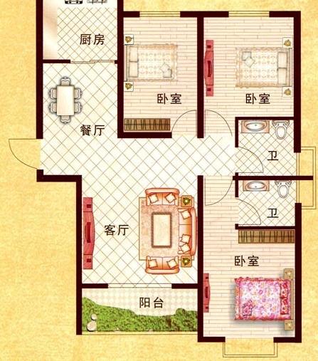 九都明郡装修户型图