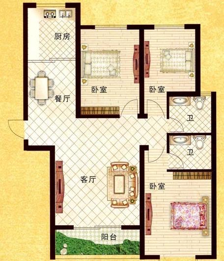 九都明郡装修户型图