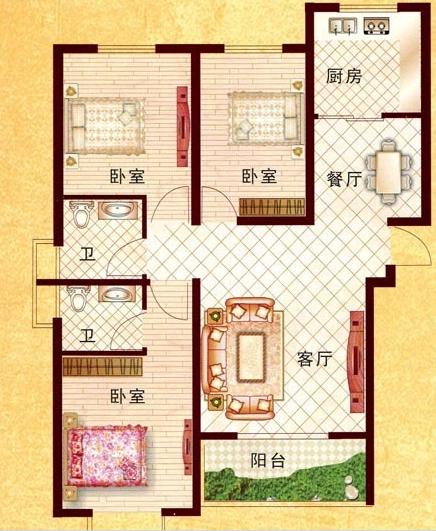 九都明郡装修户型图