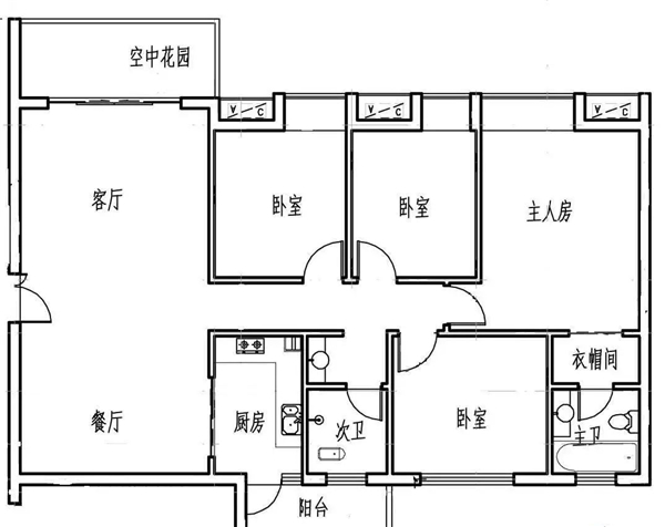 卧室装修 大门正对房门