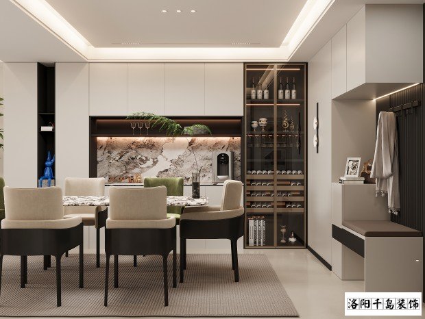 轻奢风餐厅装修案例