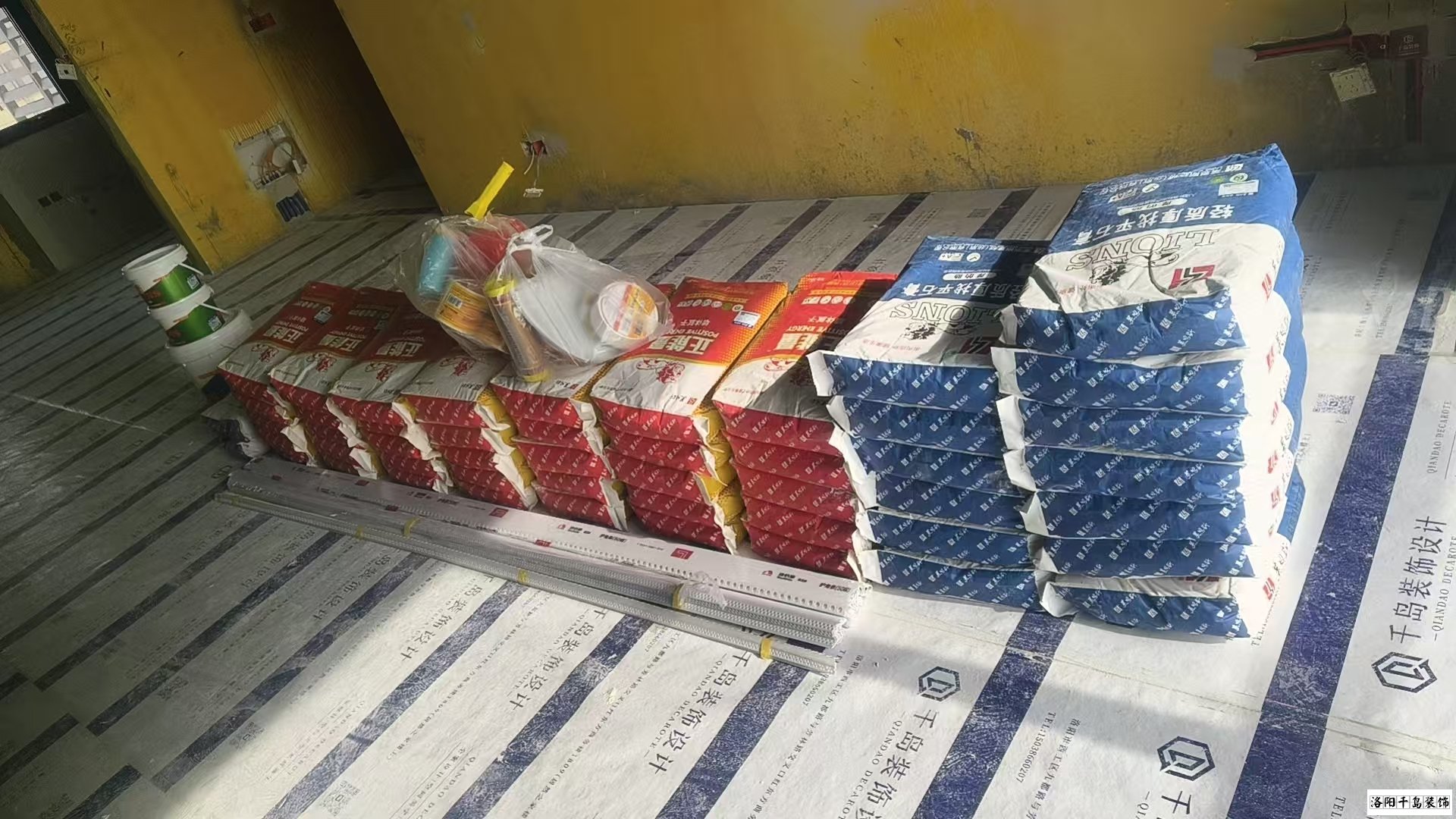 洛阳千岛装饰油漆工施工现场