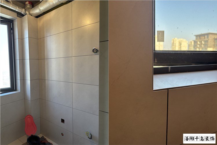 洛阳千岛装饰瓦工施工现场